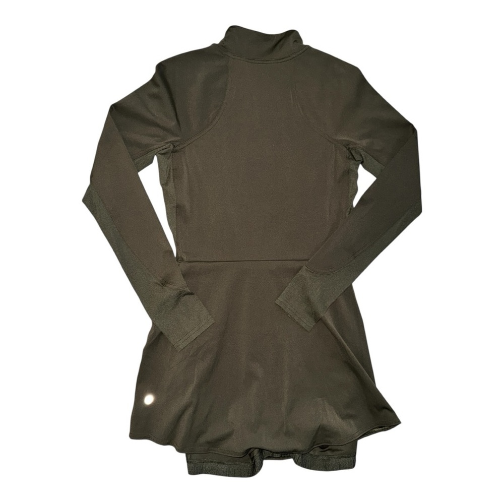Lululemon Nulux Long-Sleeve Dress Dark Olive Size 4 NWT tennis pickleball - Picture 3 of 10